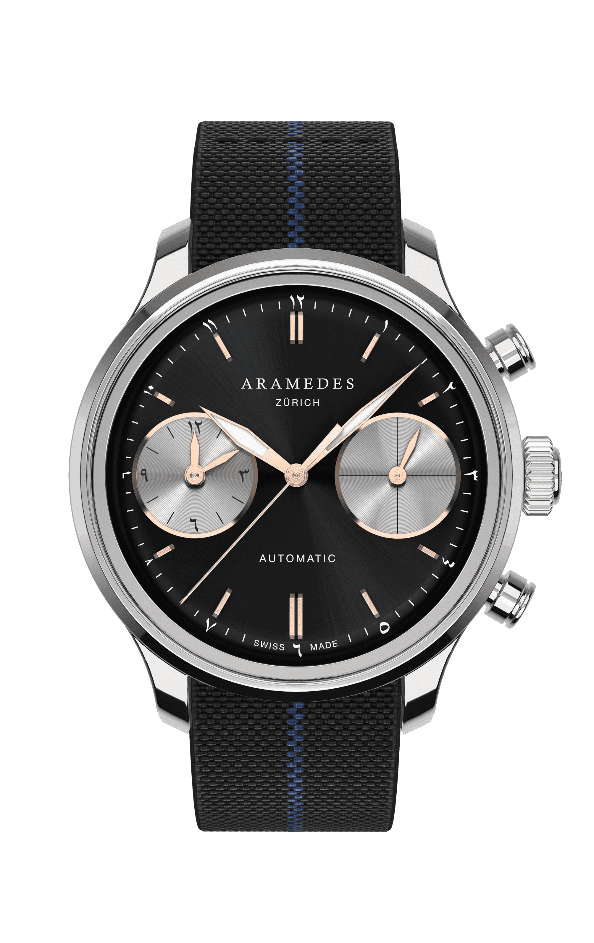 A product photo of the watch, Mastertimer Salat, from Aramedes.