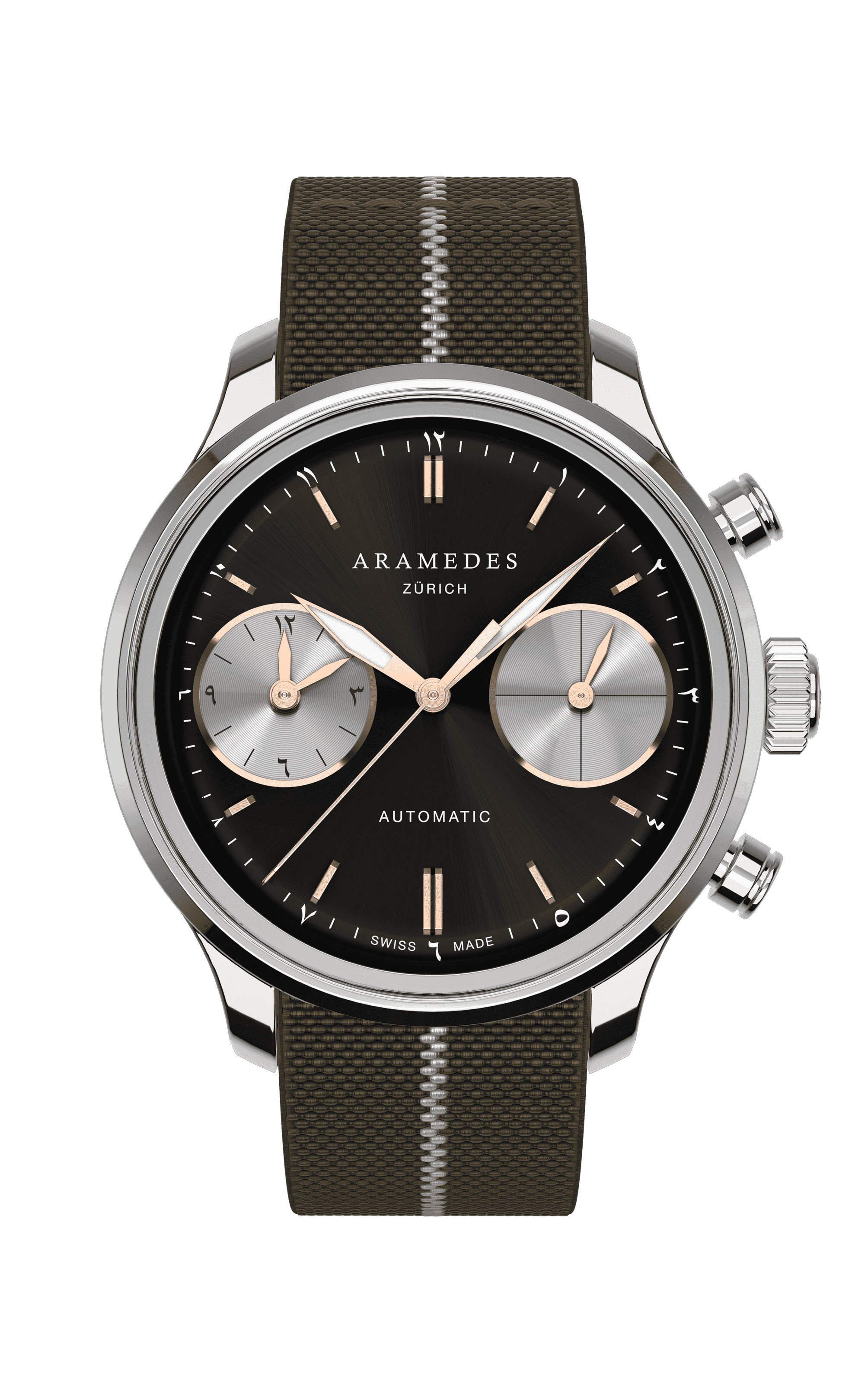 A product photo of the watch, Mastertimer Salat, from Aramedes.