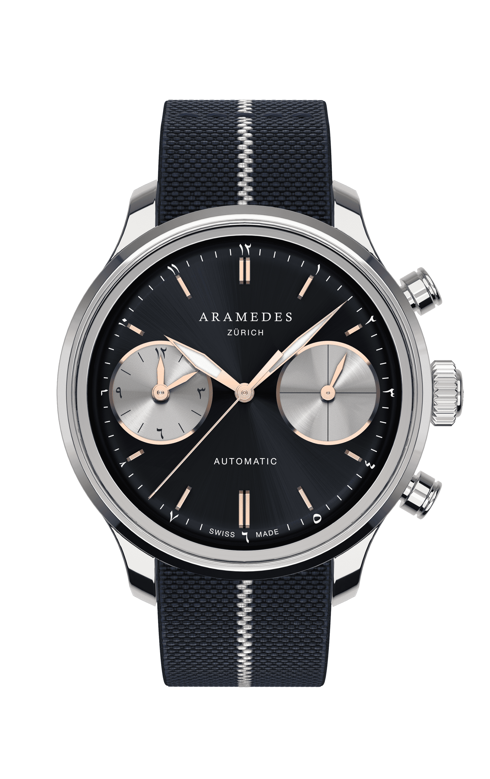 A product photo of the watch, Mastertimer Salat, from Aramedes.