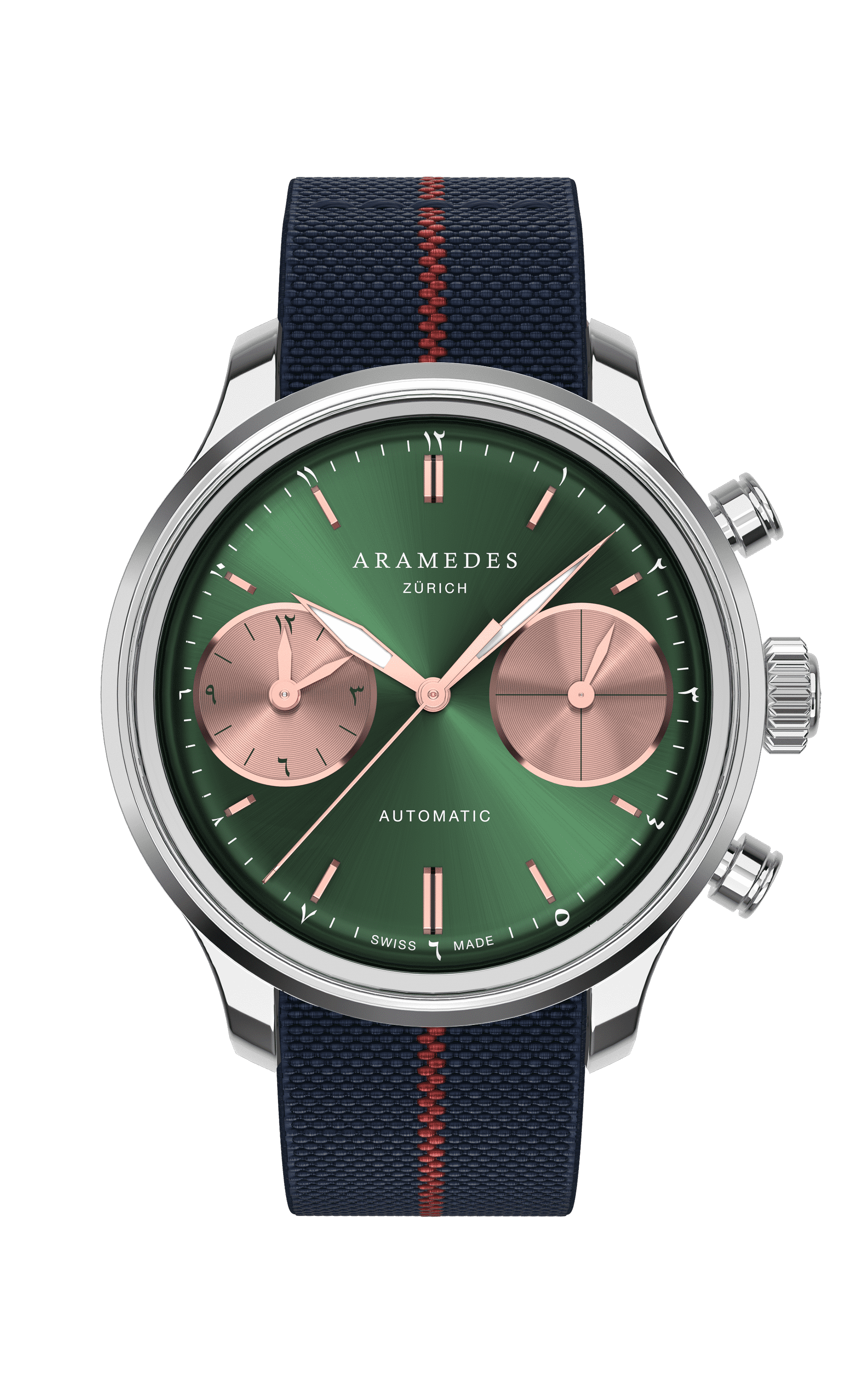 A product photo of the watch, Mastertimer Salat, from Aramedes.