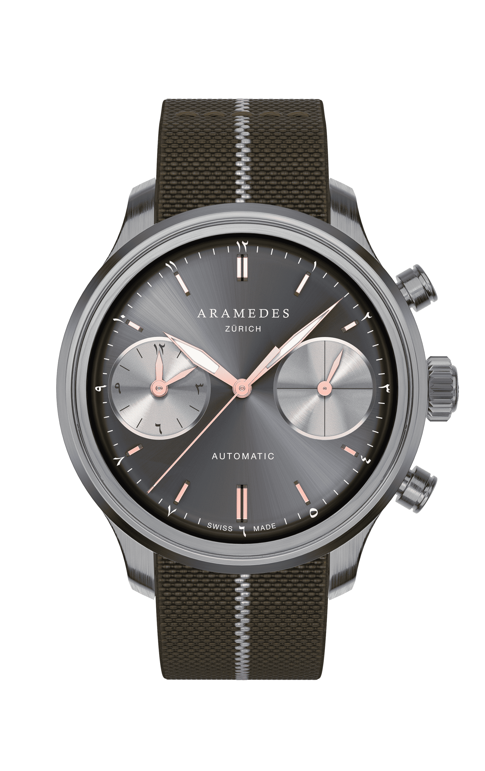 A product photo of the watch, Mastertimer Salat, from Aramedes.