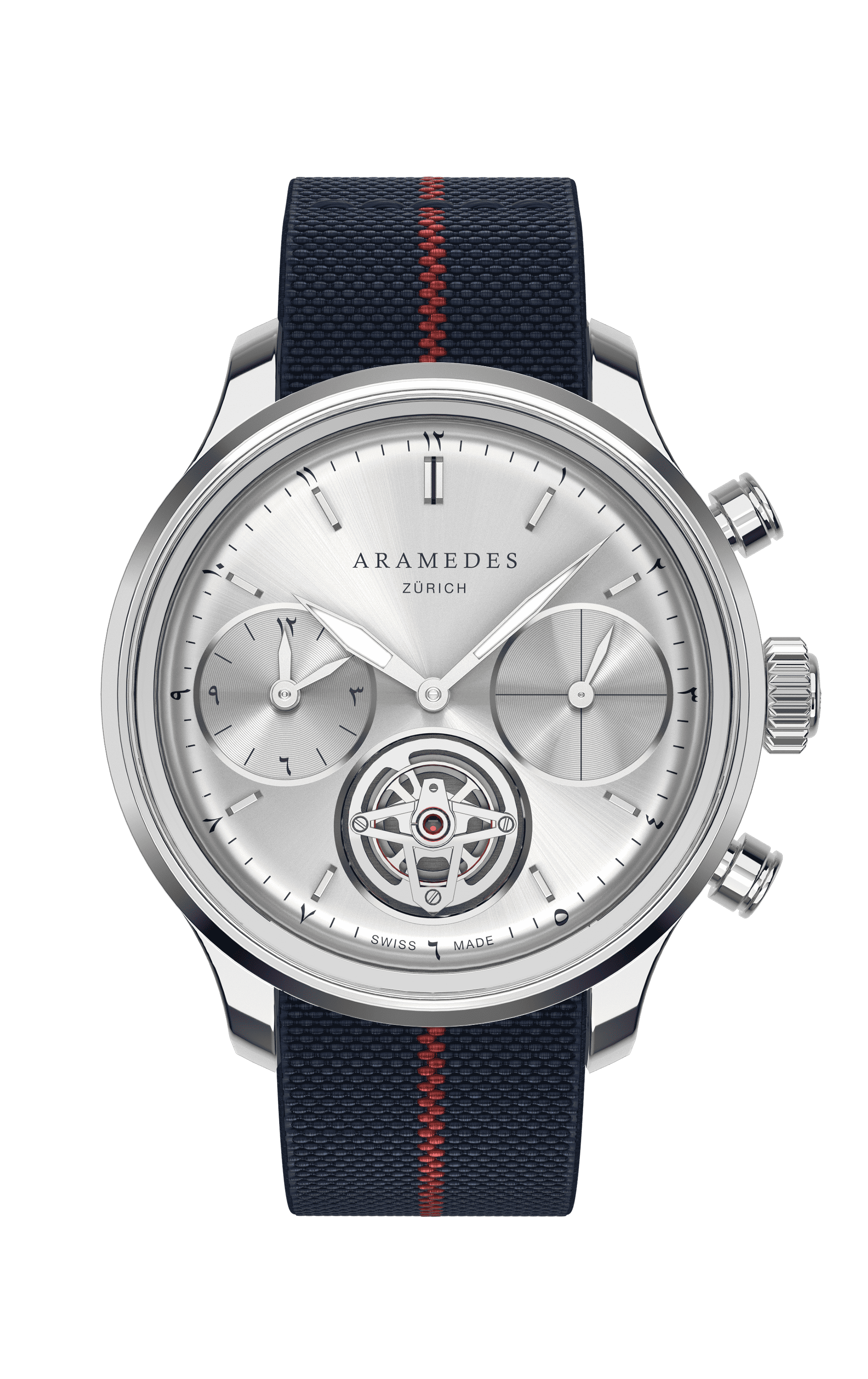 A product photo of the watch, Mastertimer Salat Tourbillon Automatic, from Aramedes.