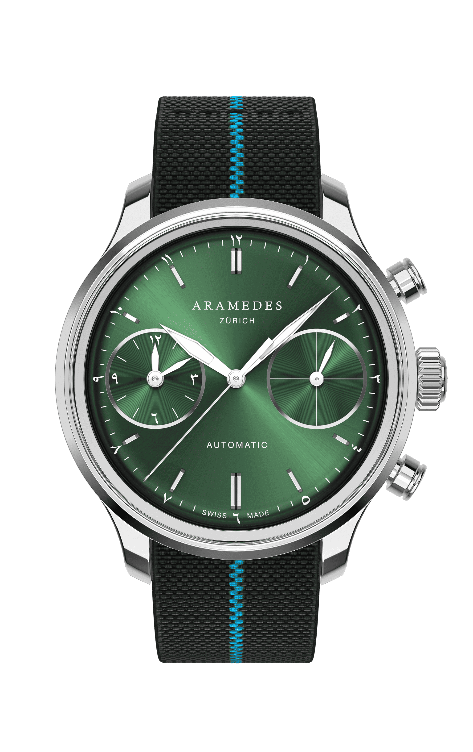A product photo of the watch, Mastertimer Salat, from Aramedes.