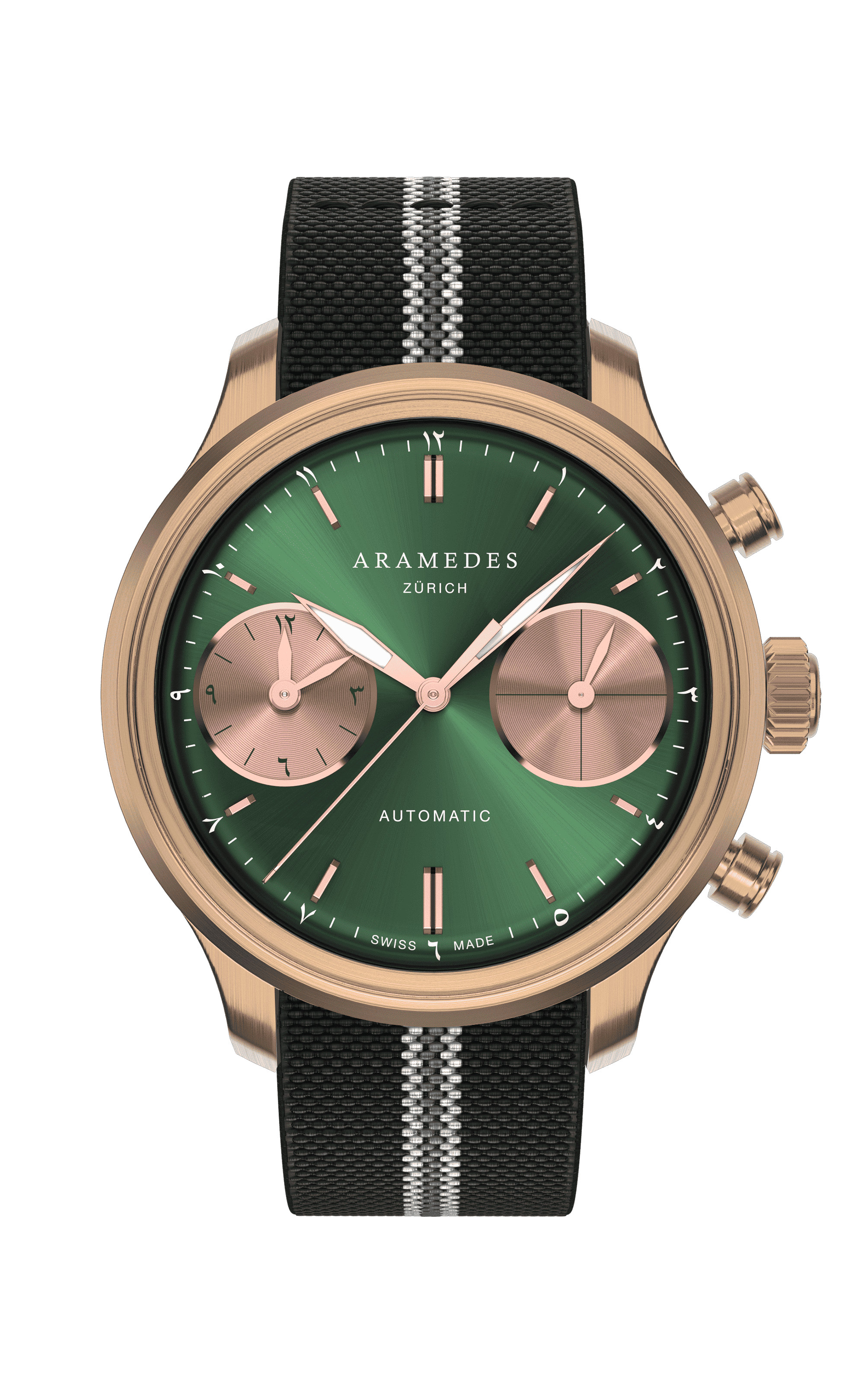A product photo of the watch, Mastertimer Salat, from Aramedes.