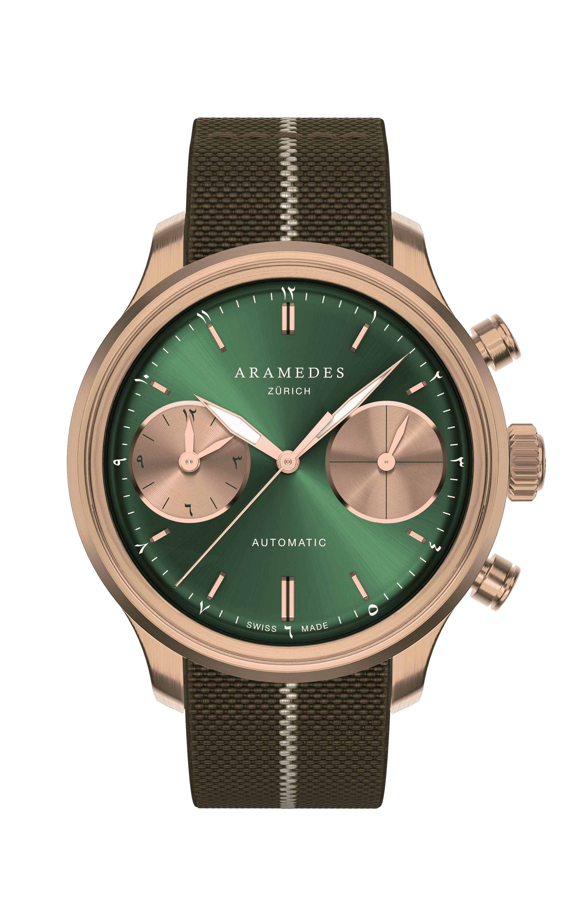 A product photo of the watch, Mastertimer Salat, from Aramedes.