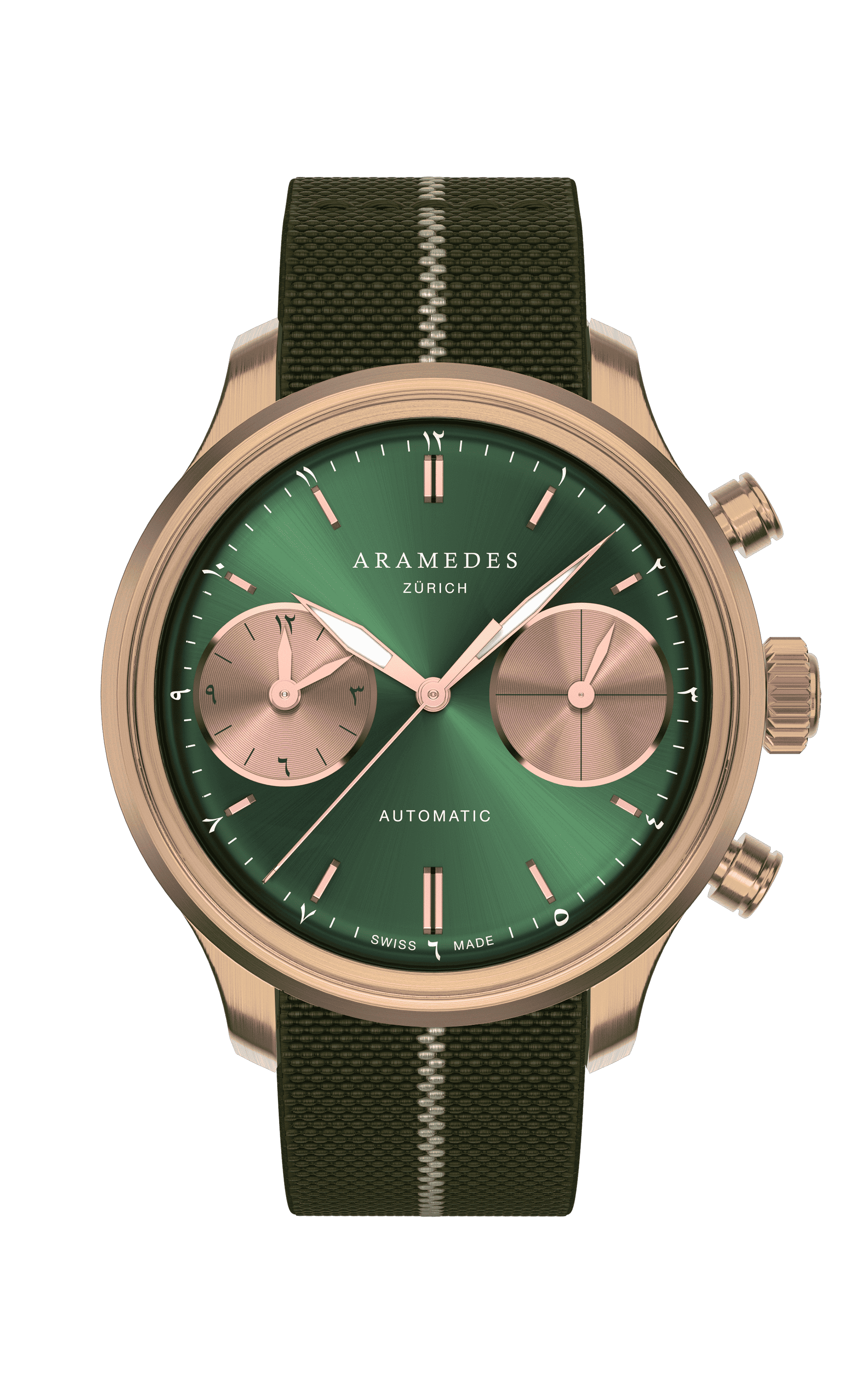 A product photo of the watch, Mastertimer Salat, from Aramedes.