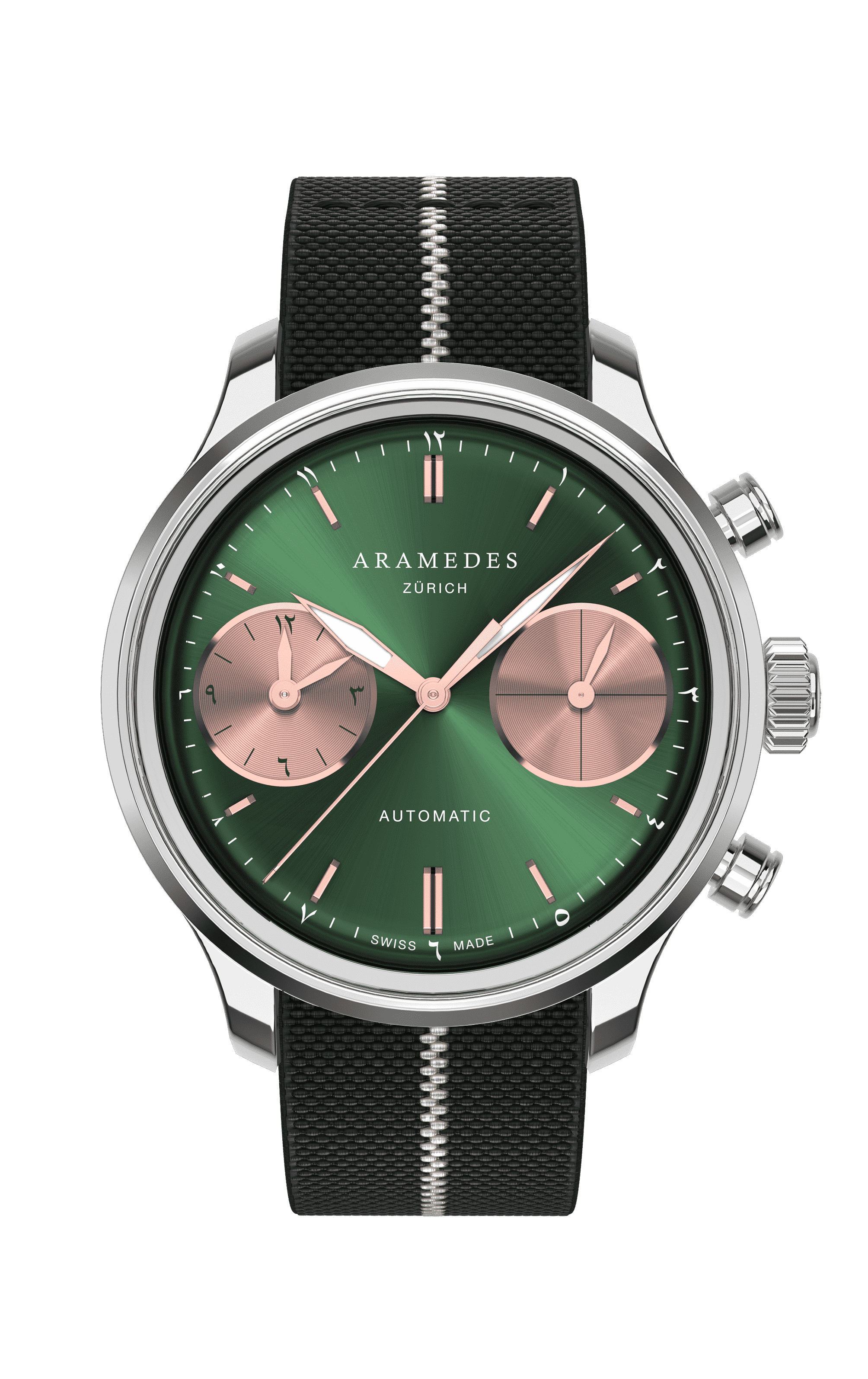 A product photo of the watch, Mastertimer Salat, from Aramedes.