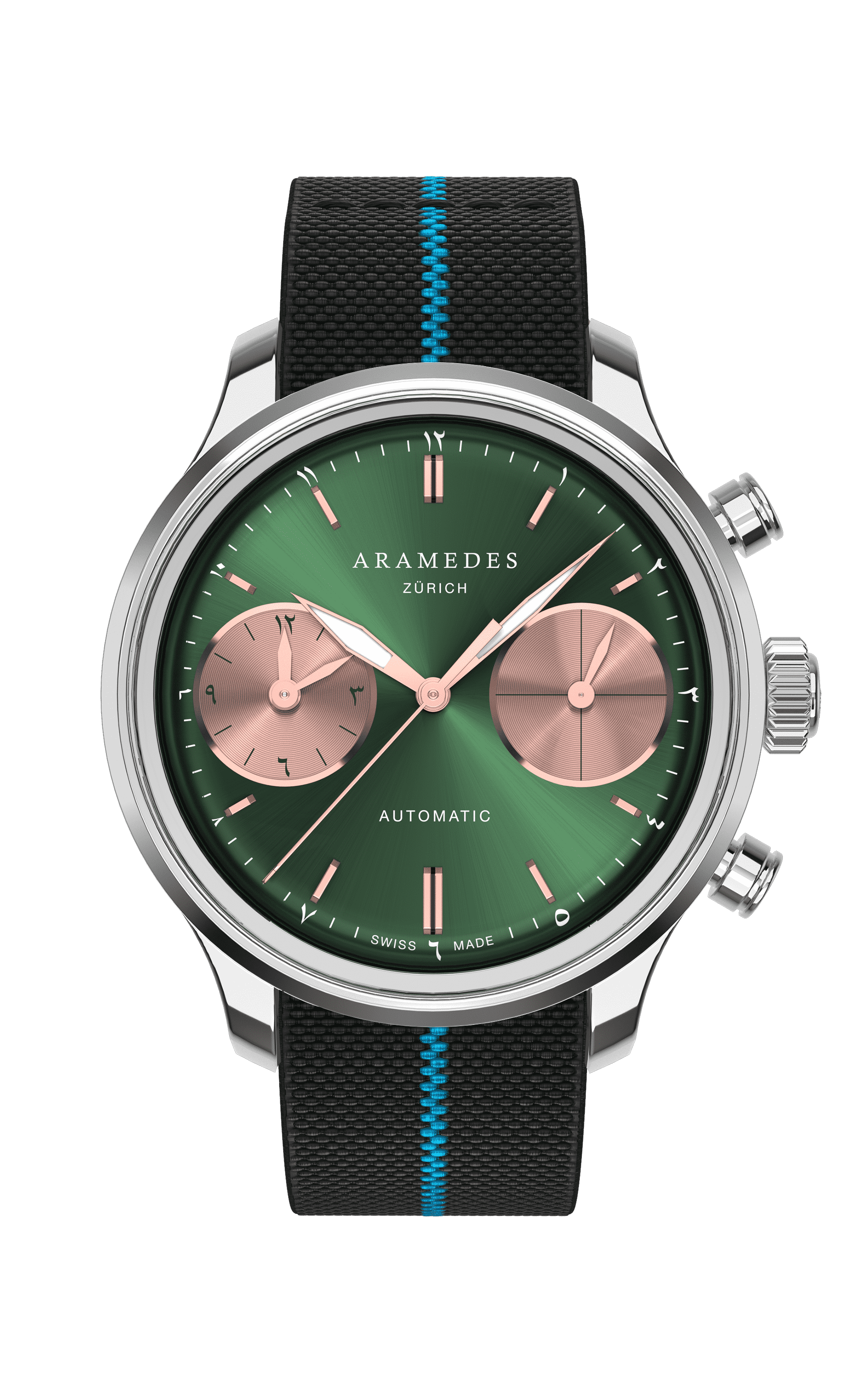 A product photo of the watch, Mastertimer Salat, from Aramedes.