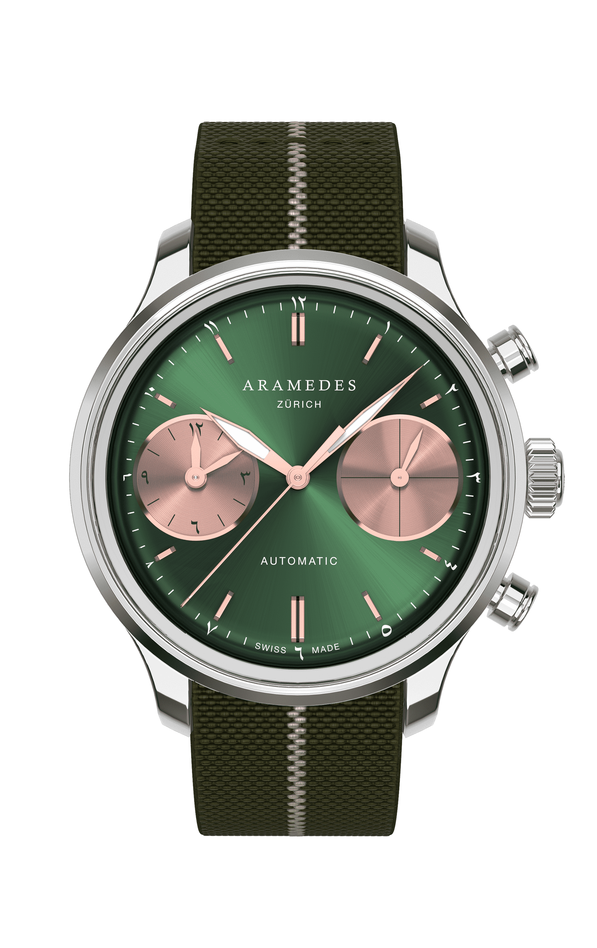 A product photo of the watch, Mastertimer Salat, from Aramedes.